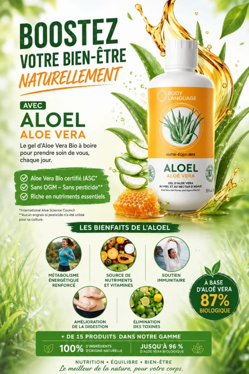 Body Language Aloel Organic Aloe Vera Gel