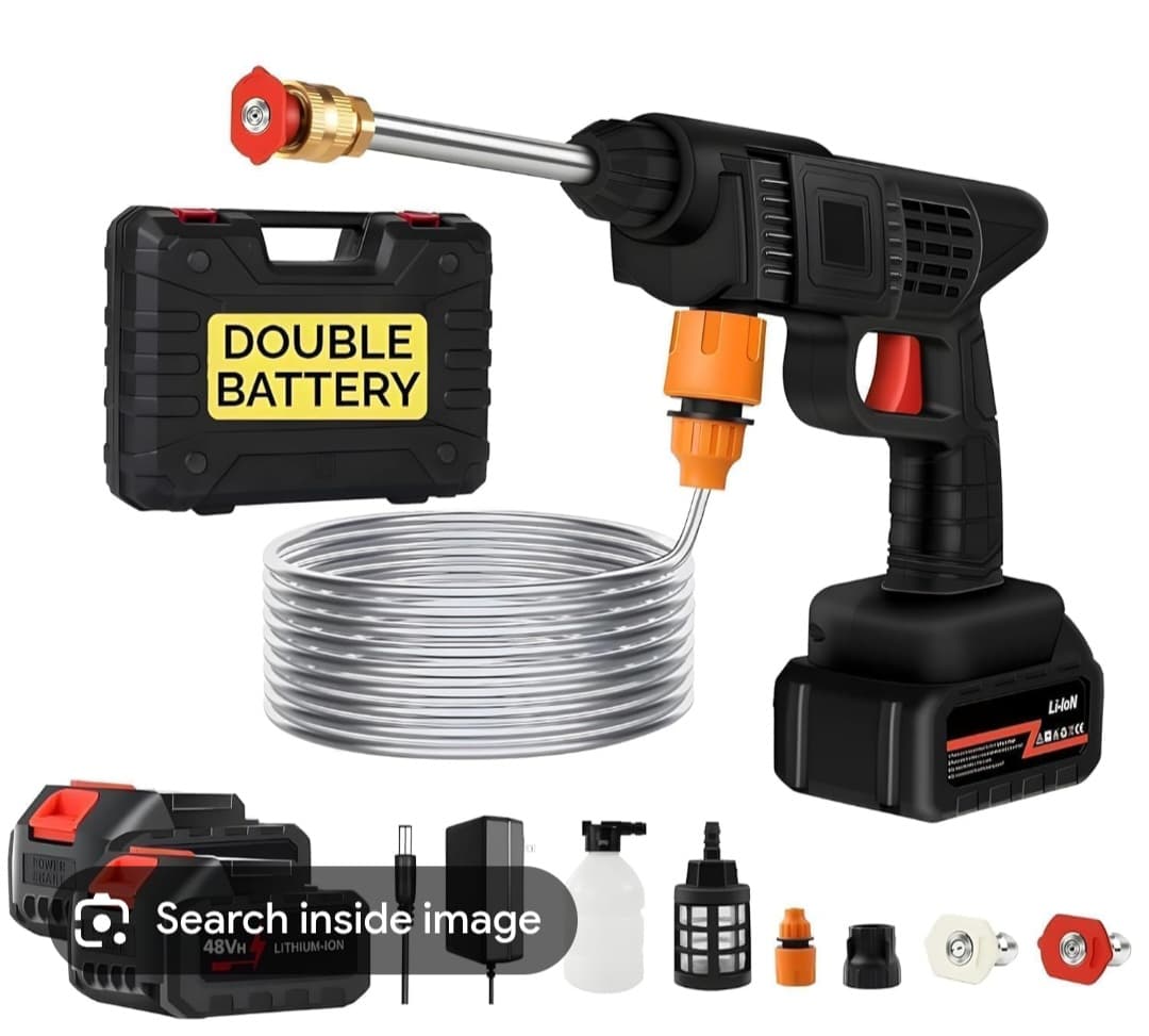 High-Pressure Cordless Car Washer Kit (48V Dual Battery)