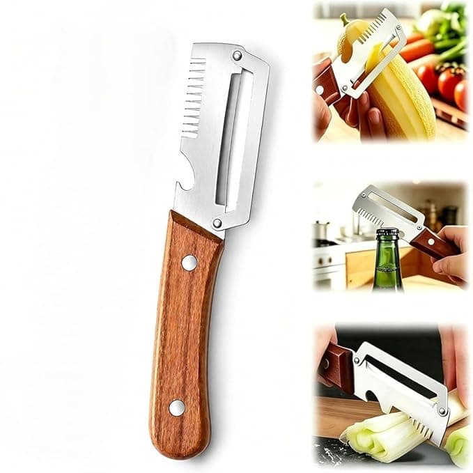 3-in-1 Multi-functional Peeler, Julienne Slicer & Bottle Opener
