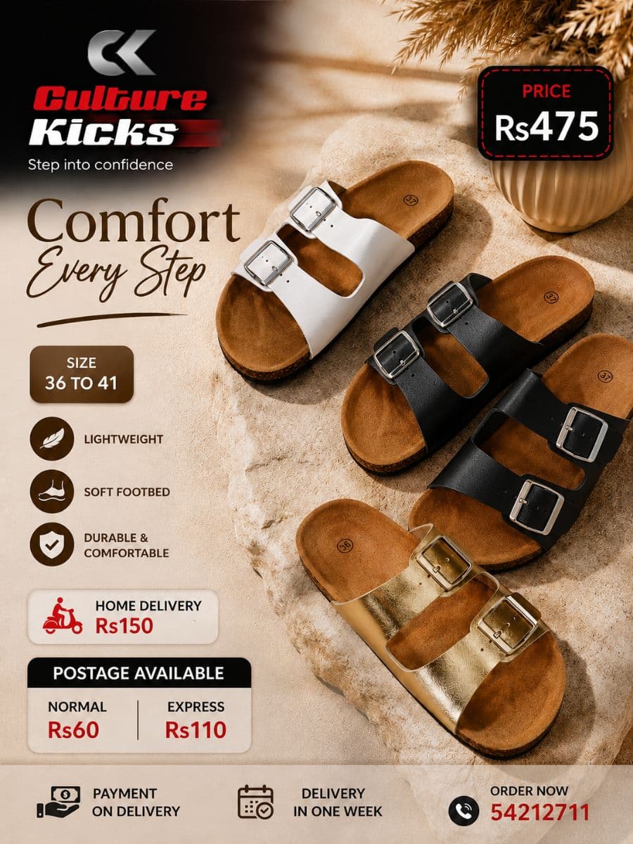 Culture Kicks Comfort Two-Strap Buckle Slides