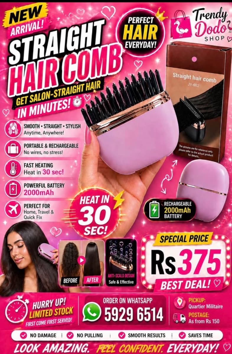 Rechargeable Hair Straightener