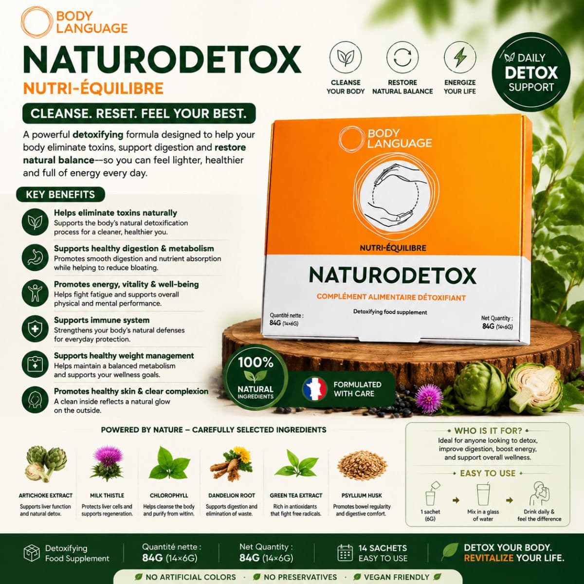 NaturoDetox Nutri-Équilibre Detoxifying Food Supplement